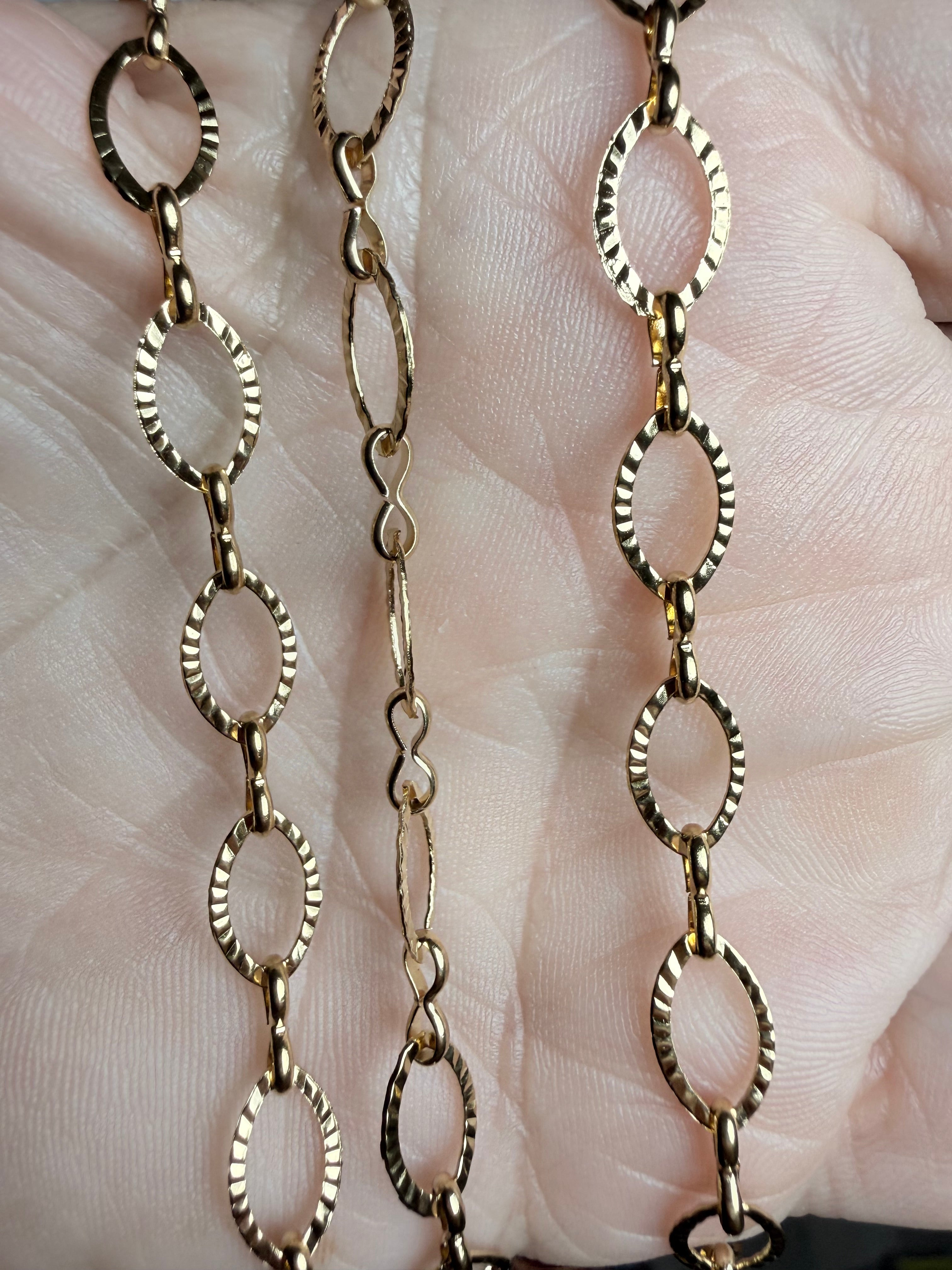 Stainless Steel Gold Oval Chain