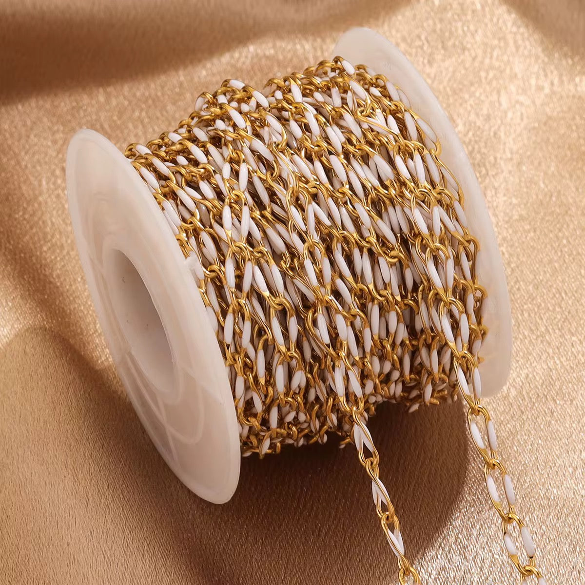 Stainless Steel White Enamel Chain