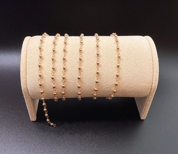 14k Gold Filled Beaded Chain