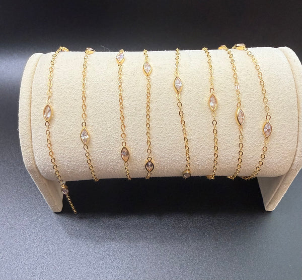 14K GF 8mm Horse Eye Chain