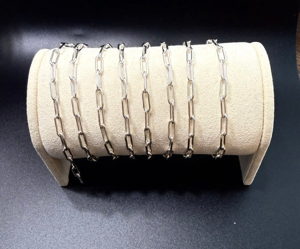 925 Sterling Silver Paperclip Chain 3.5mm