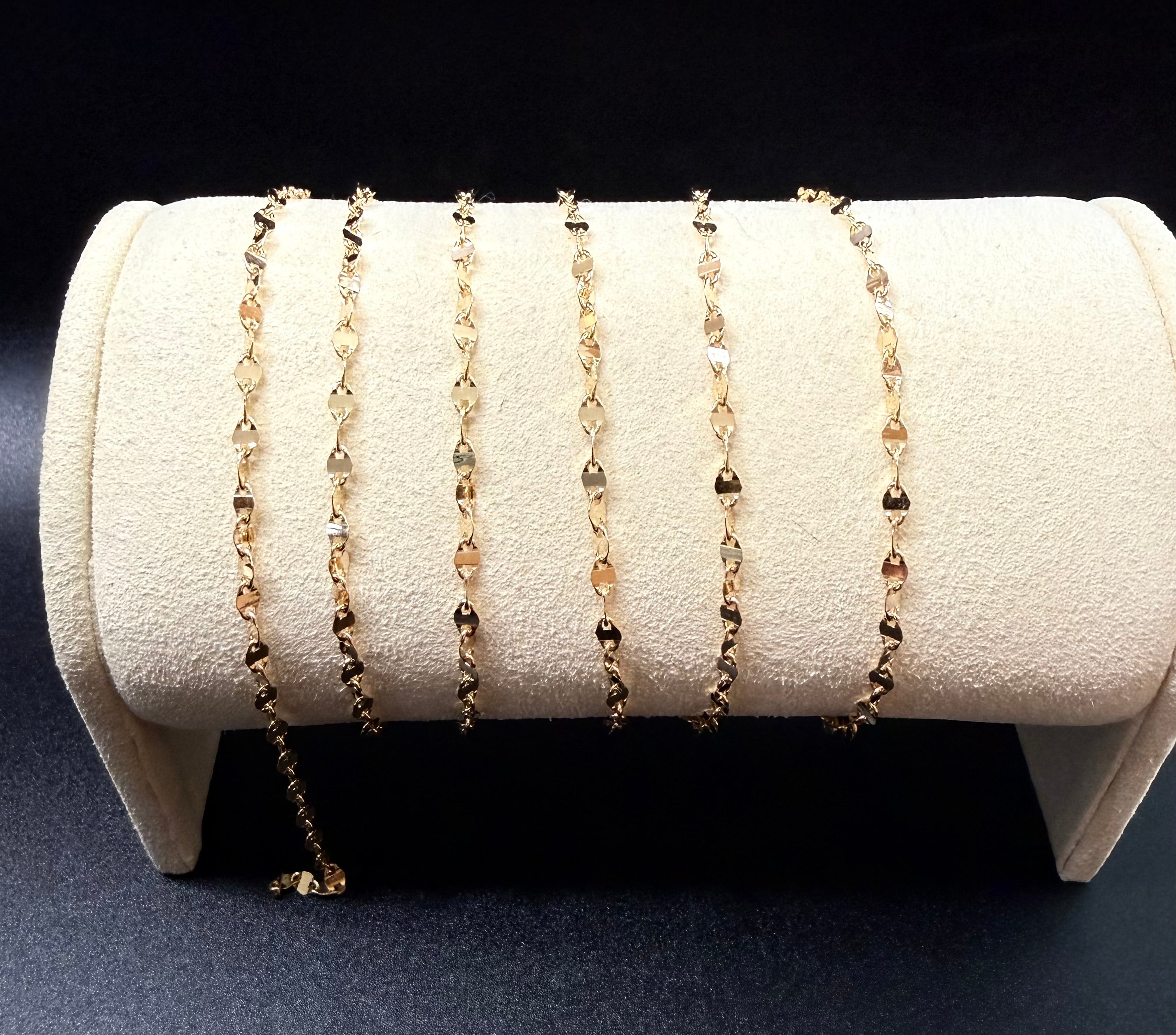 14k Gold Filled Mariner Disc Link Chain 2.2mm