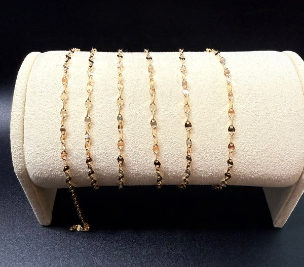 14k Gold Filled Mariner Disc Link Chain 2.2mm