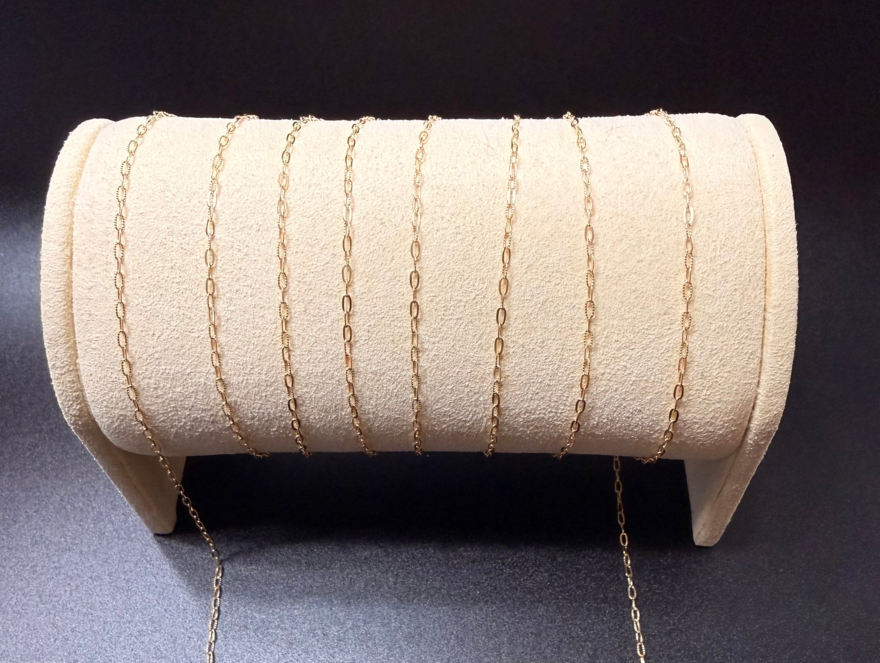 14k Gold Filled 1.26mm Olivia Paper Clip Chain