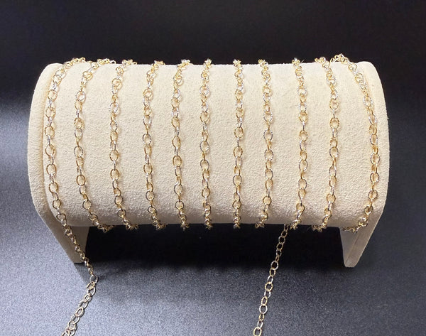 14k Gold Filled & .925 Sterlin Silver patterned Chain
