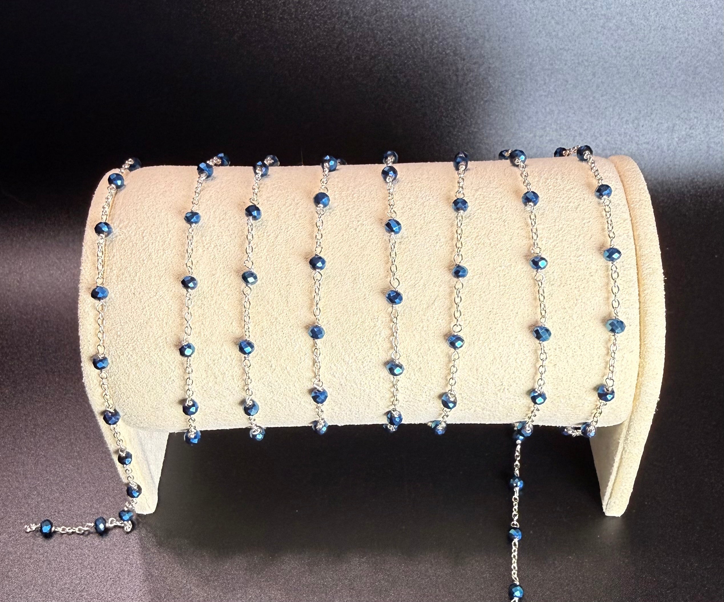 Sterling Silver with Blue crystals RZ Links Exclusive