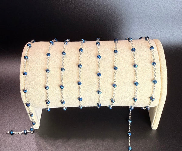 Sterling Silver with Blue crystals RZ Links Exclusive