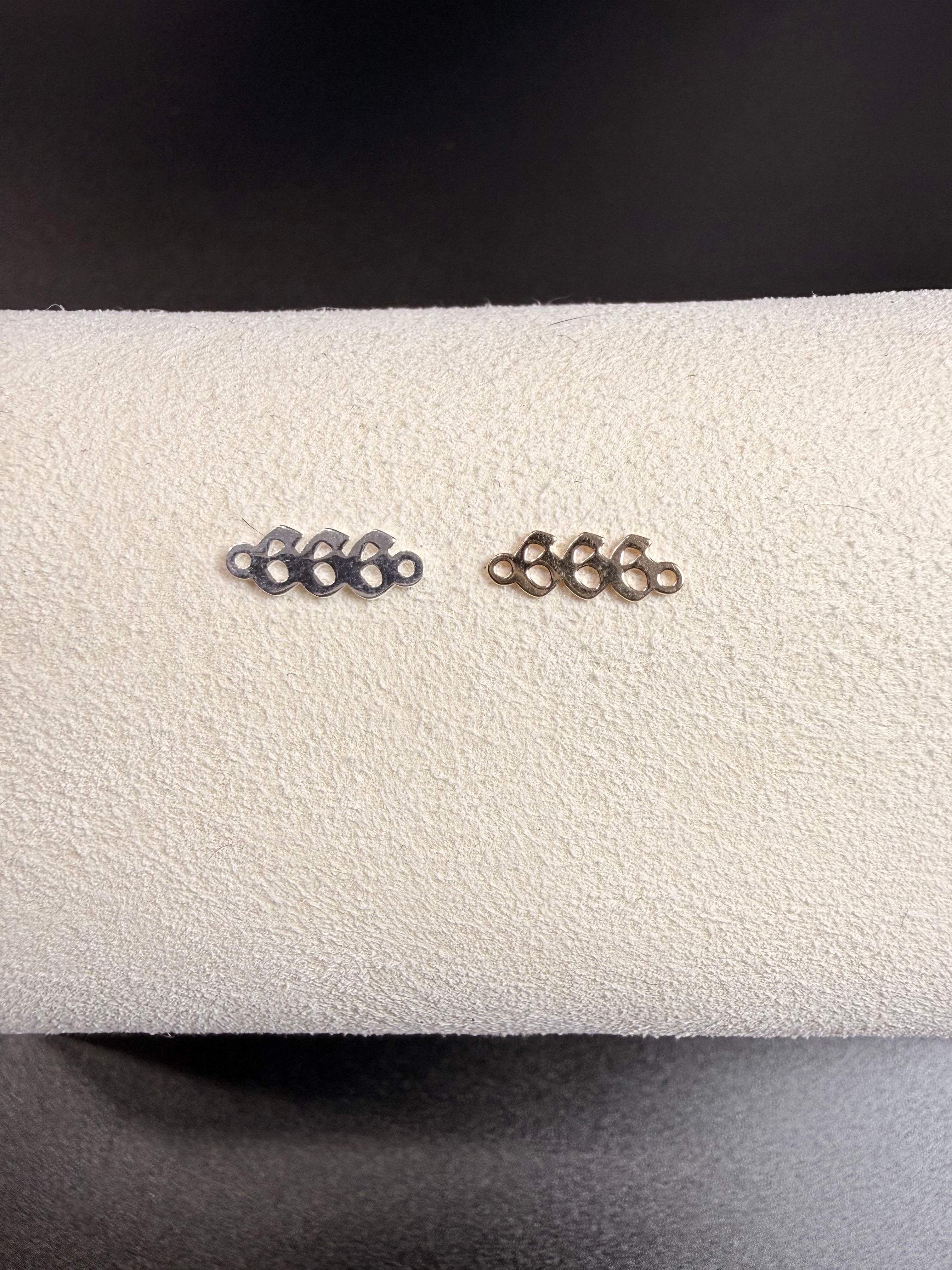 angel Number 6 set of gold & silver
