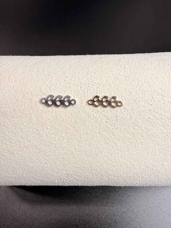 angel Number 6 set of gold & silver